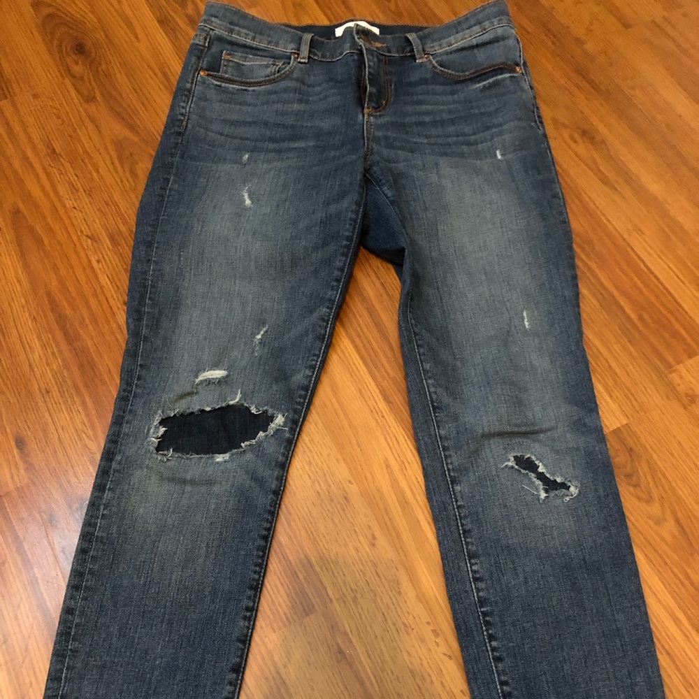 Modern skinny Loft jeans.